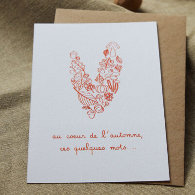 Carte postale Coeur de l'automne