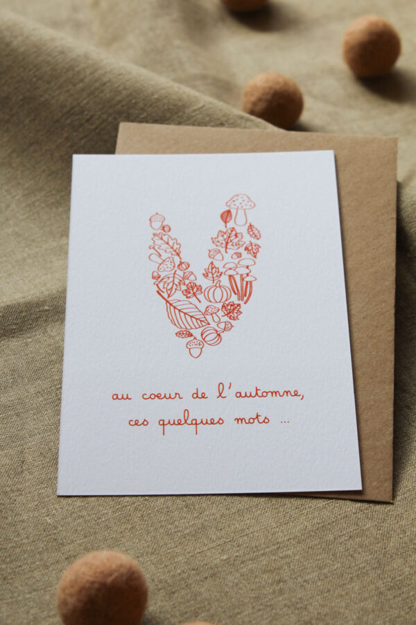 Carte postale Coeur de l'automne