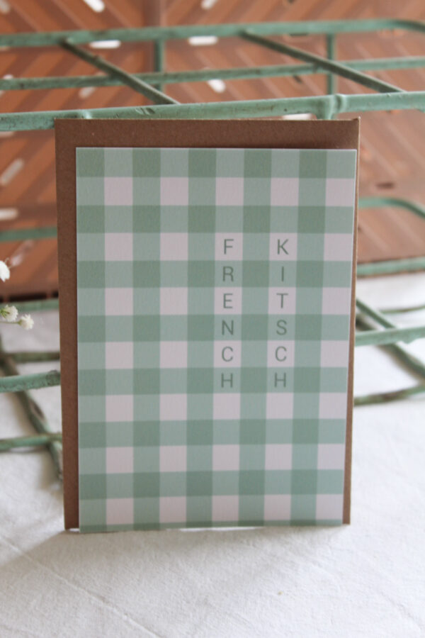 Carte postale French kitsch vert