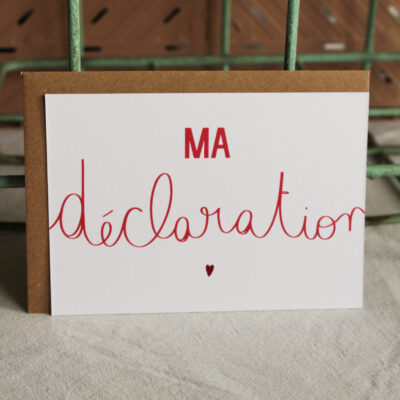 Carte postale Ma déclaration