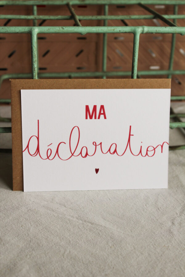 Carte postale Ma déclaration