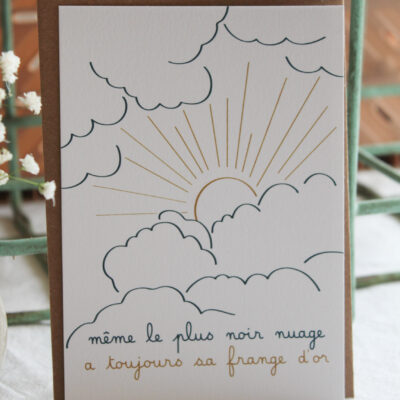 Carte postale Frange d'or