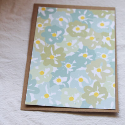 Carte Flowers vert