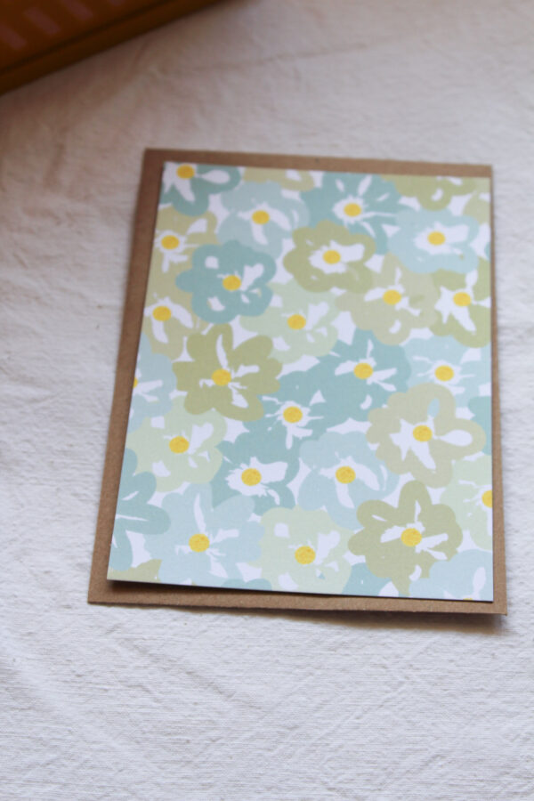 Carte Flowers vert
