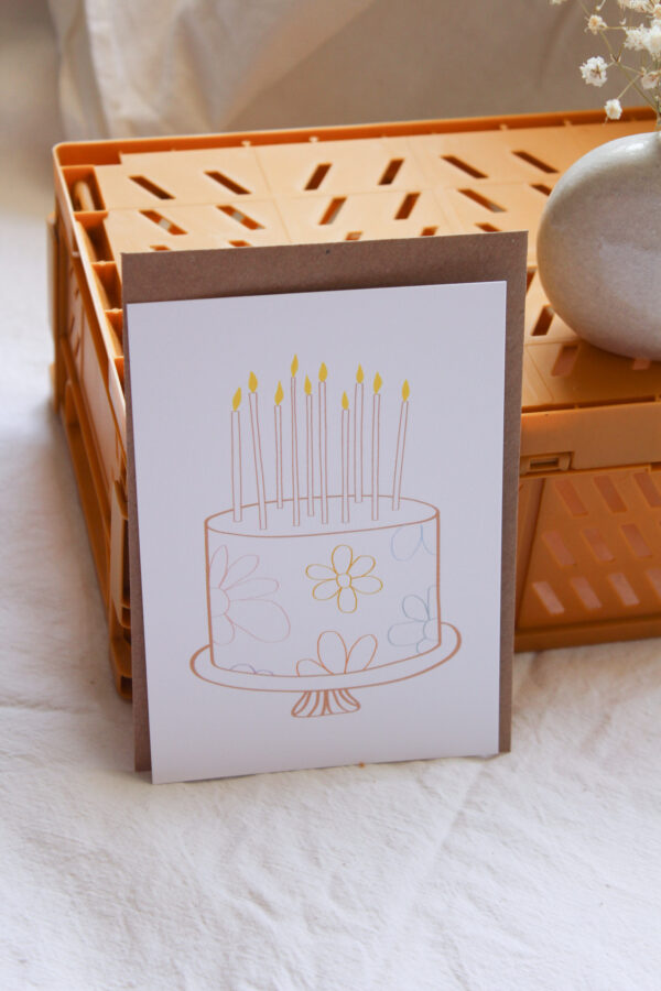 Carte Gâteau d'anniversaire