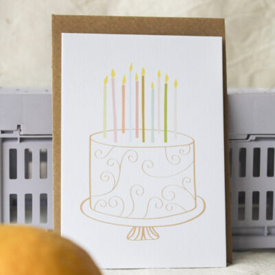 Carte Gâteau d'anniversaire