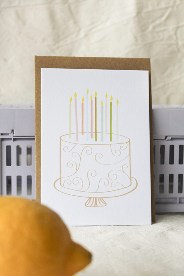 Carte Gâteau d'anniversaire