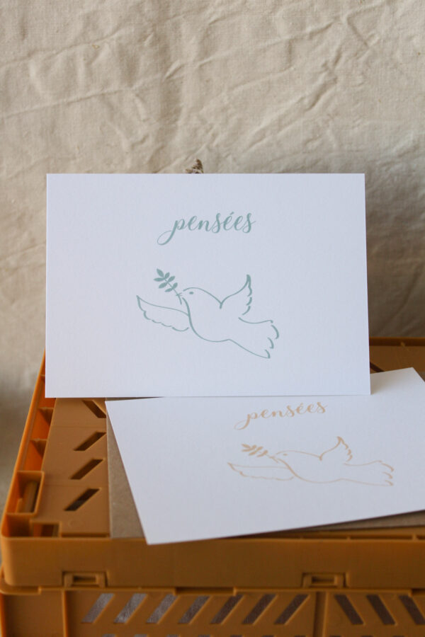 Carte postale pensées - bleu