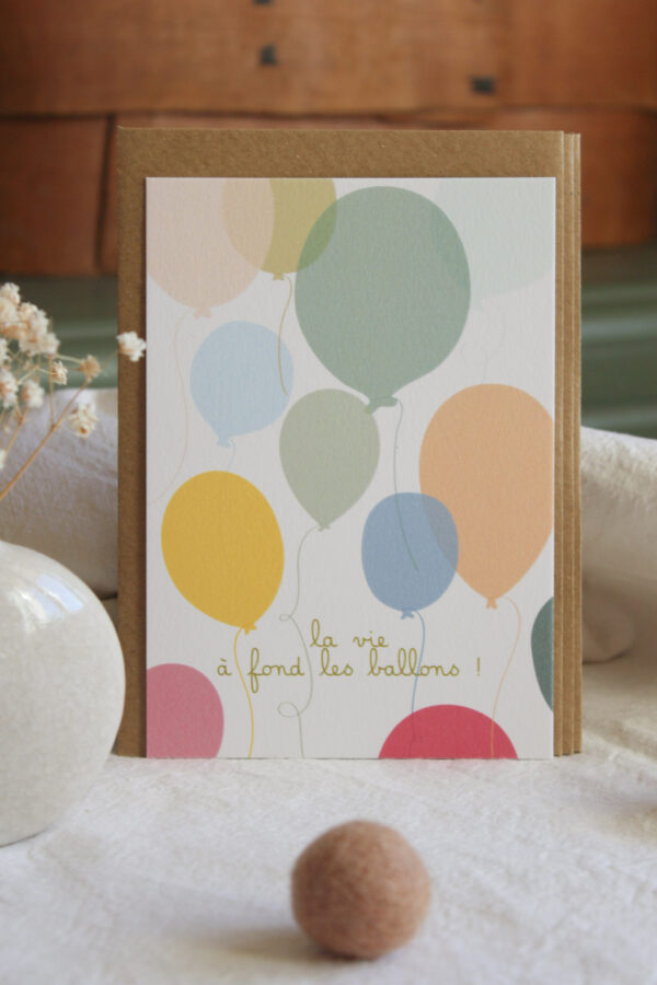 Carte La vie à fond les ballons