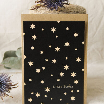 Carte À nos étoiles (Collection Noir-Beige)