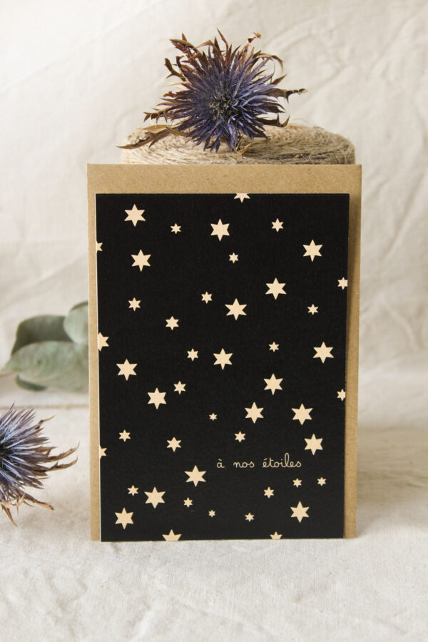 Carte À nos étoiles (Collection Noir-Beige)