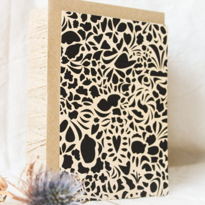 Carte Coeur éclatant (Collection Noir-Beige)