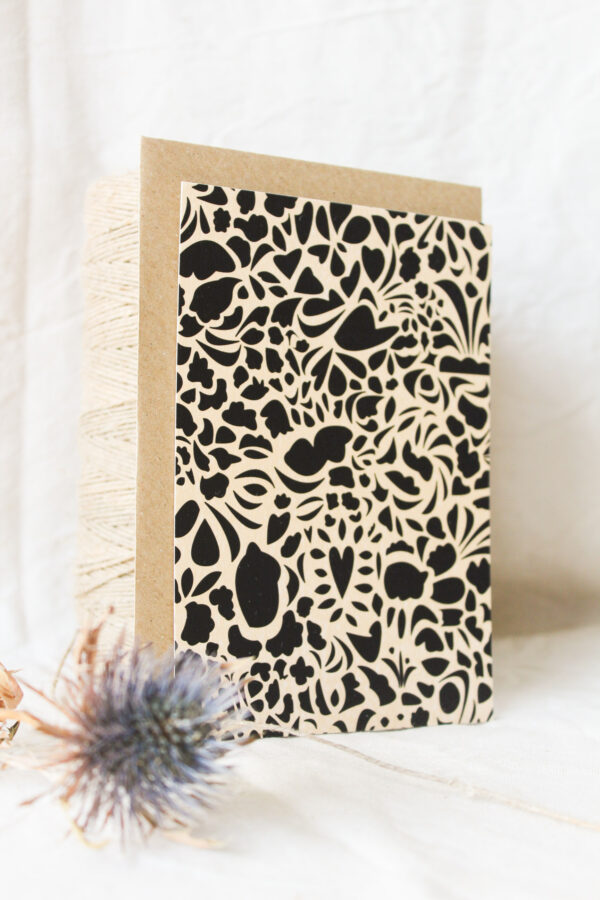 Carte Coeur éclatant (Collection Noir-Beige)