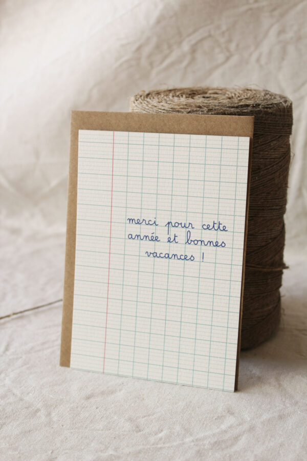 Carte Ecrire à la maîtresse / au maître