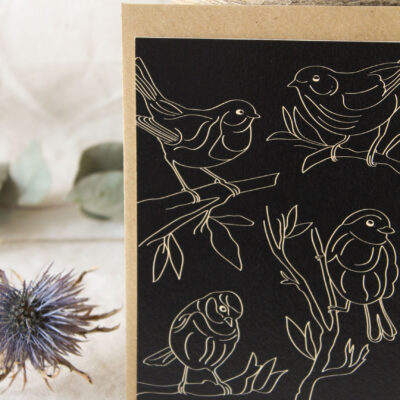 Carte Oiseaux (Collection Noir-Beige)