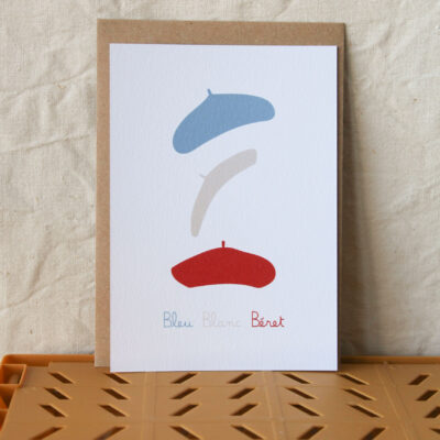 Collection La France au coeur - Carte Bleu blanc béret