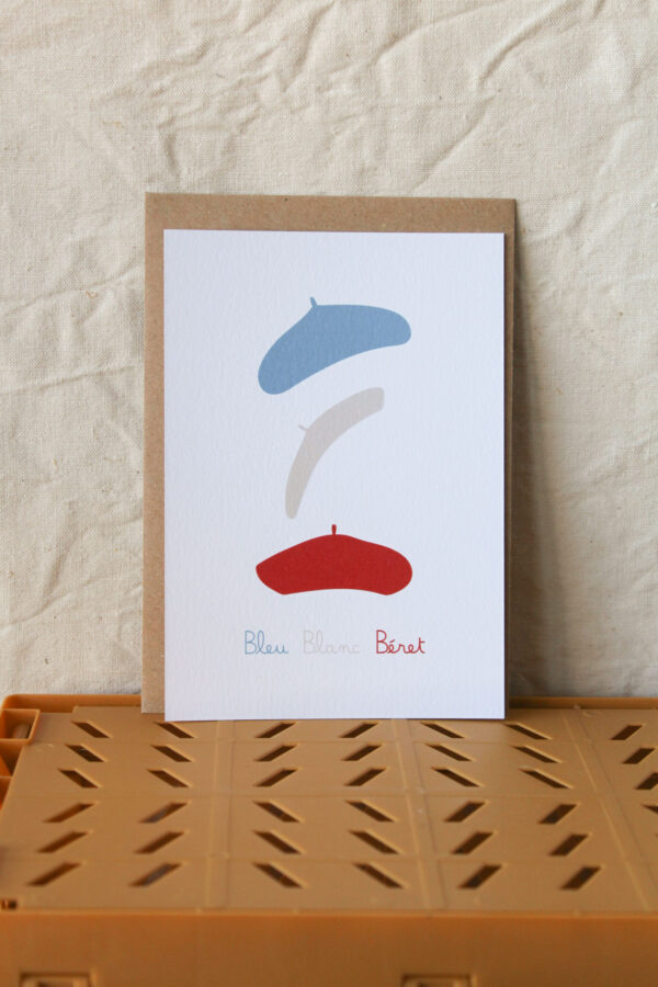 Collection La France au coeur - Carte Bleu blanc béret