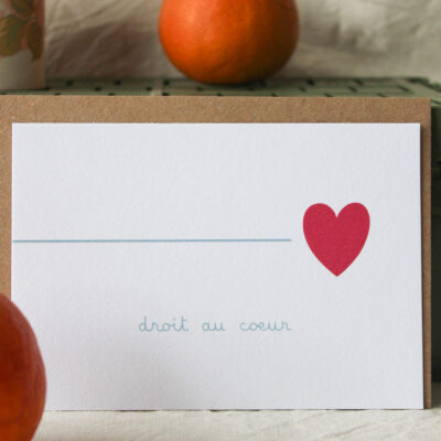 Carte Droit au coeur