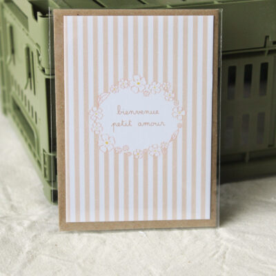 Mini-carte simple - Bienvenue petit amour