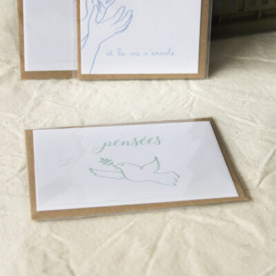 Mini-carte simple - Pensées