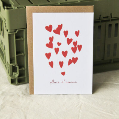 Mini-carte simple - Pluie d'amour