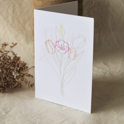 Carte postale Tulipes à volet