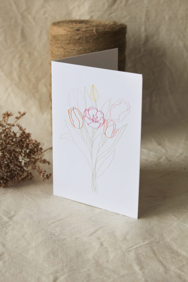 Carte postale Tulipes à volet