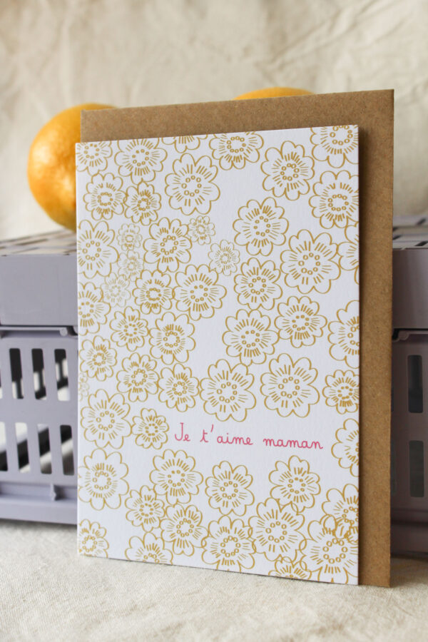 Carte Je t'aime maman