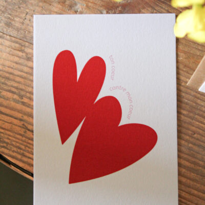 Carte Ton coeur contre mon coeur